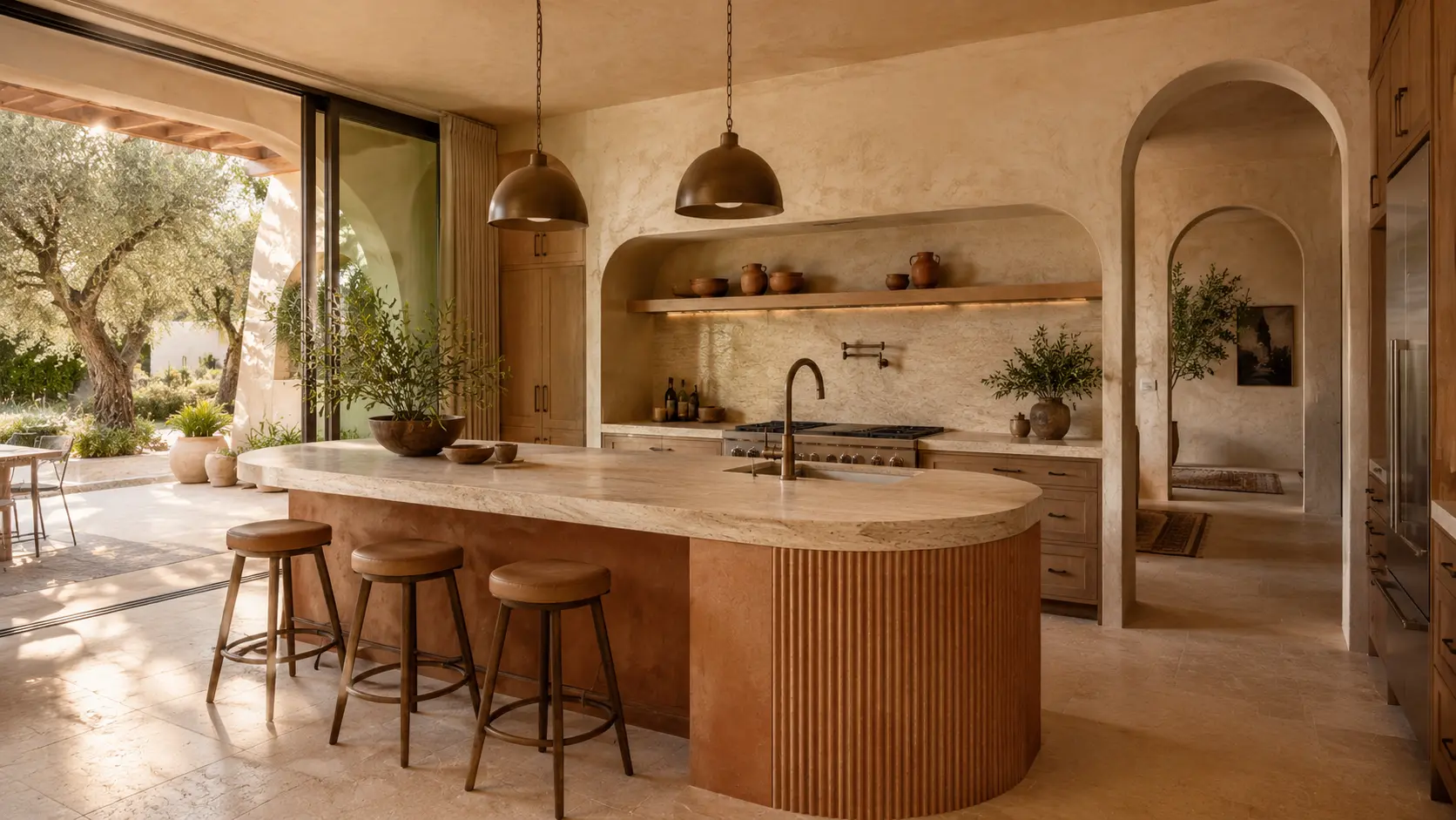 Modern Mediterranean luxury kitchen Bangalore